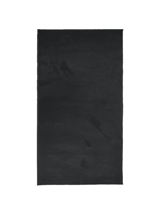 Koberec oviedo krátký vlas černý 60 x 110 cm