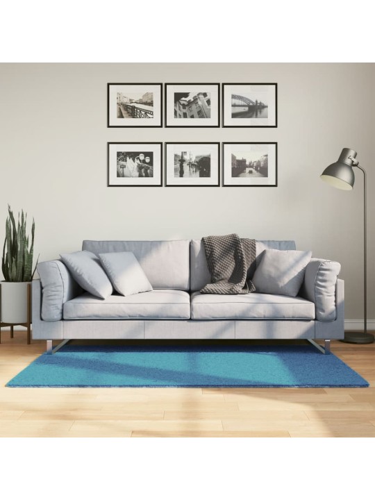 Koberec oviedo krátký vlas tyrkysový 80 x 150 cm
