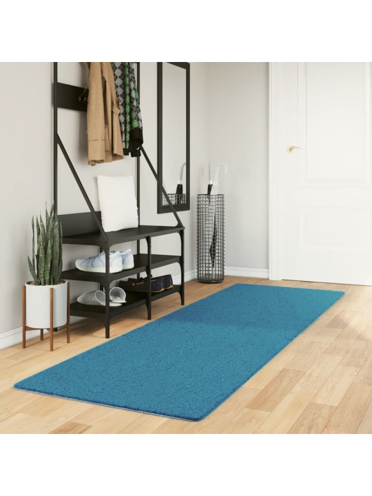 Koberec oviedo krátký vlas tyrkysový 80 x 250 cm