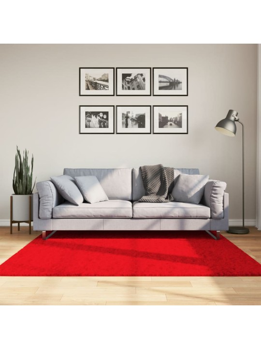 Koberec OVIEDO krátký vlas červený 160 x 160 cm