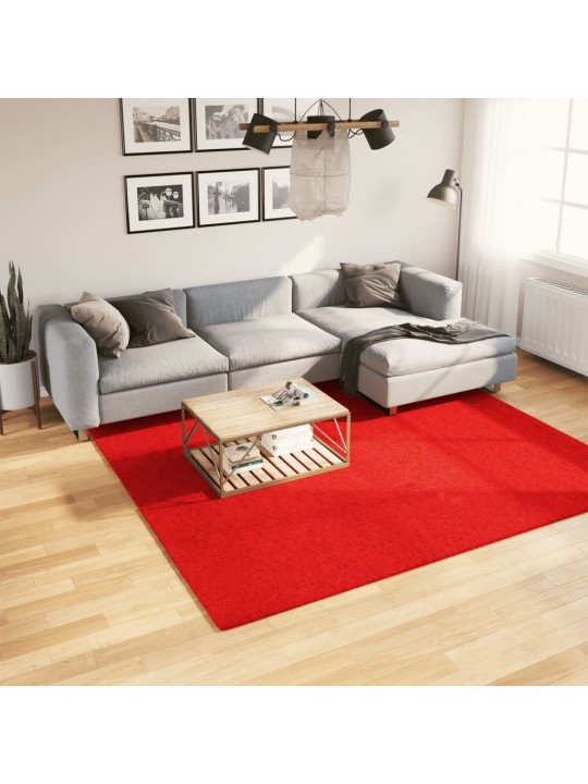 Koberec oviedo krátký vlas červený 240 x 240 cm