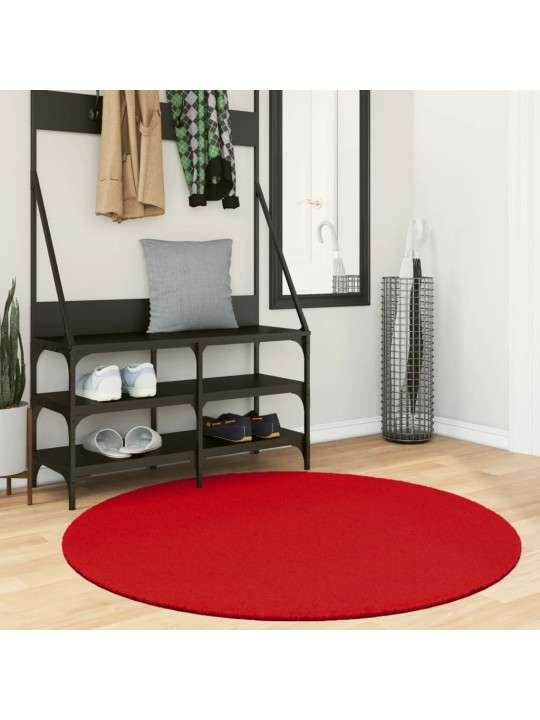 Koberec oviedo krátký vlas červený ø 120 cm