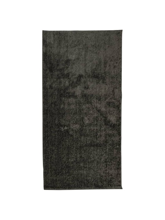Koberec HUARTE vysokým vlasem lesklý vzhled antracit 100x200 cm