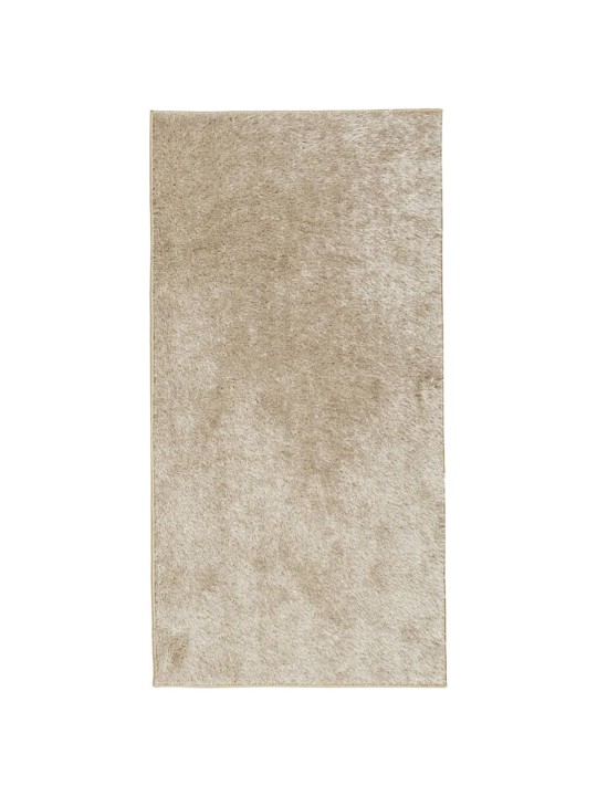 Koberec HUARTE vysokým vlasem lesklý vzhled béžový 100x200 cm