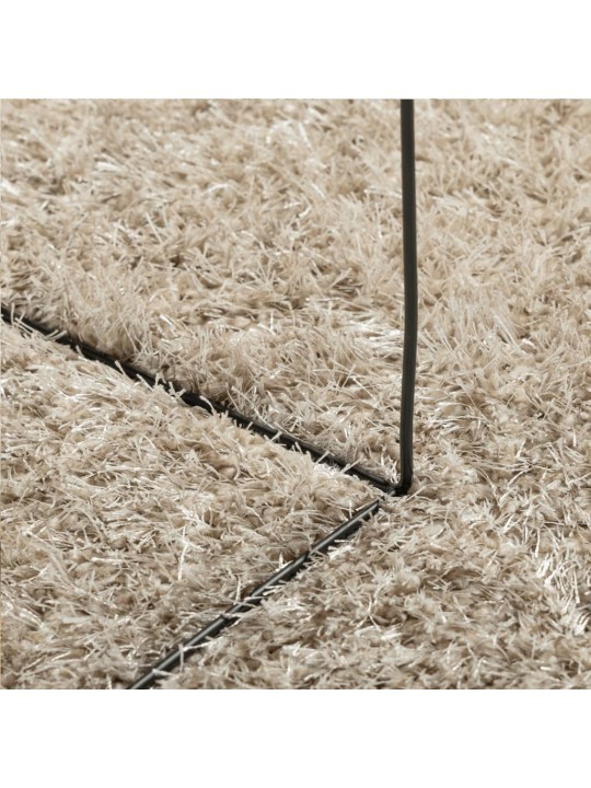 Koberec HUARTE vysokým vlasem lesklý vzhled béžový 100x200 cm