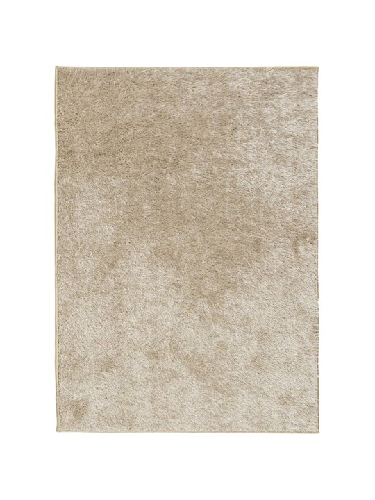 Koberec HUARTE vysokým vlasem lesklý vzhled béžový 200x280 cm