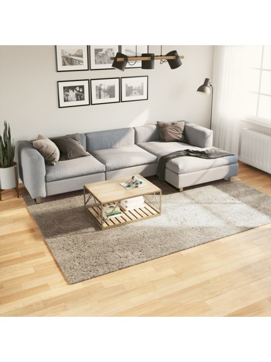 Koberec HUARTE vysokým vlasem lesklý vzhled béžový 200x280 cm