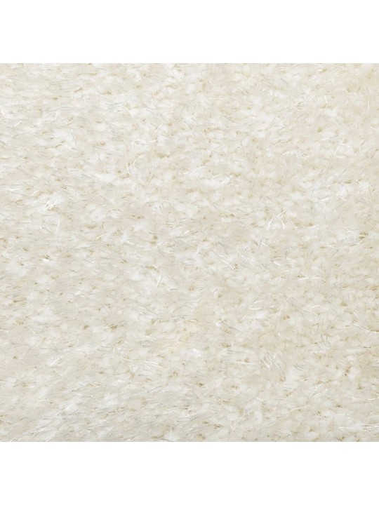 Koberec HUARTE vysokým vlasem lesklý vzhled krémový 80x150 cm