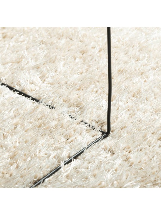 Koberec HUARTE vysokým vlasem lesklý vzhled krémový 100x200 cm