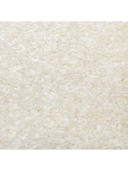Koberec HUARTE vysokým vlasem lesklý vzhled krémový 100x200 cm