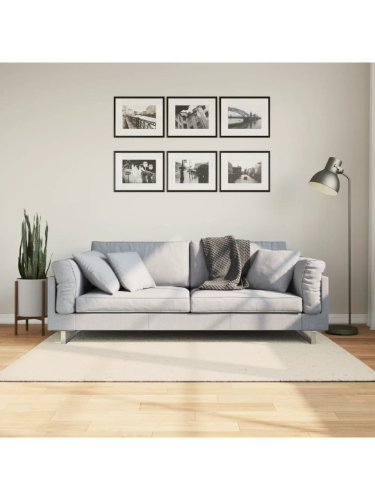 Koberec HUARTE vysokým vlasem lesklý vzhled krémový 120x170 cm