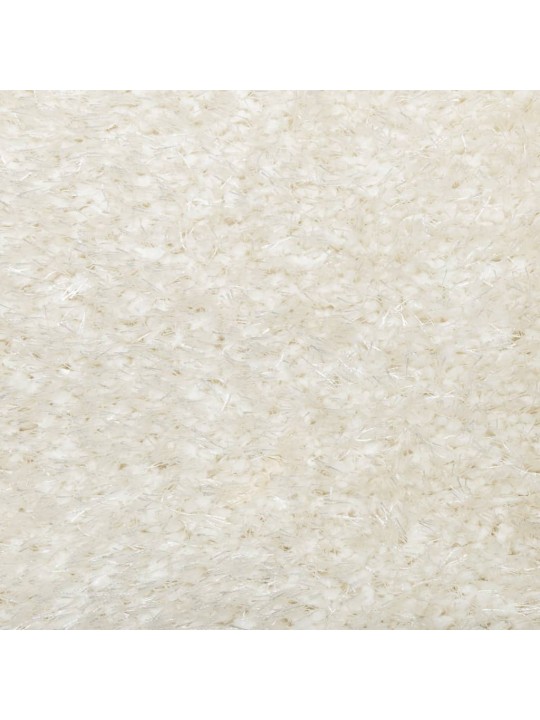 Koberec HUARTE vysokým vlasem lesklý vzhled krémový 140x200 cm