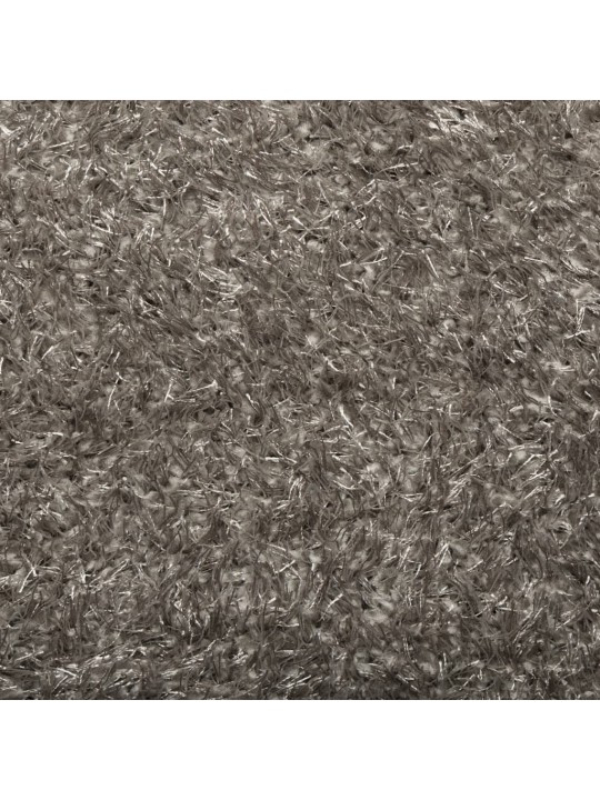 Koberec HUARTE vysokým vlasem lesklý vzhled šedý 80x150 cm