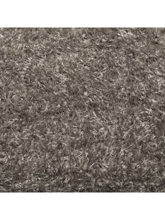 Koberec HUARTE vysokým vlasem lesklý vzhled šedý 100x200 cm