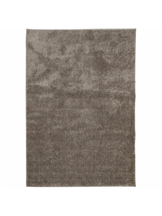 Koberec HUARTE vysokým vlasem lesklý vzhled šedý 140x200 cm