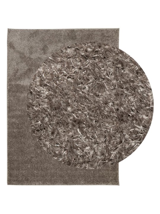 Koberec HUARTE vysokým vlasem lesklý vzhled šedý 200x280 cm