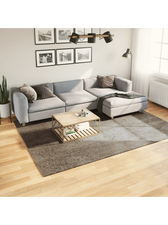 Koberec HUARTE vysokým vlasem lesklý vzhled šedý 200x280 cm