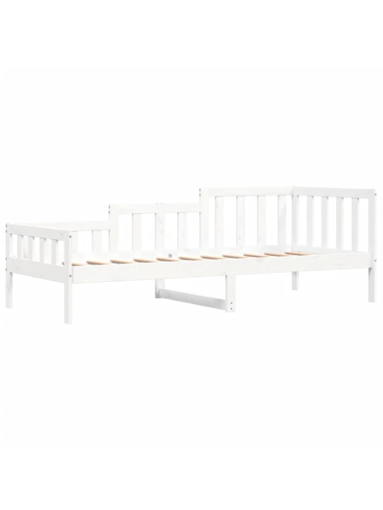Válenda bez matrace bílá 80 x 200 cm masivní borovice