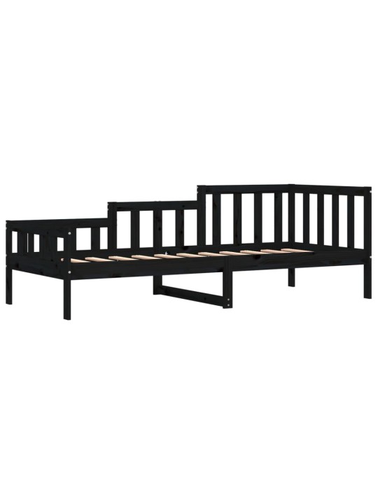 Válenda černá 80 x 200 cm masivní borové dřevo