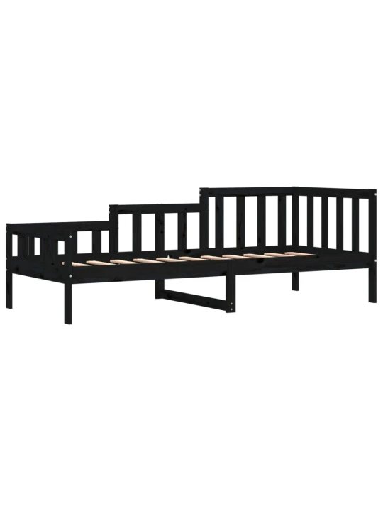 Válenda černá 80 x 200 cm masivní borové dřevo