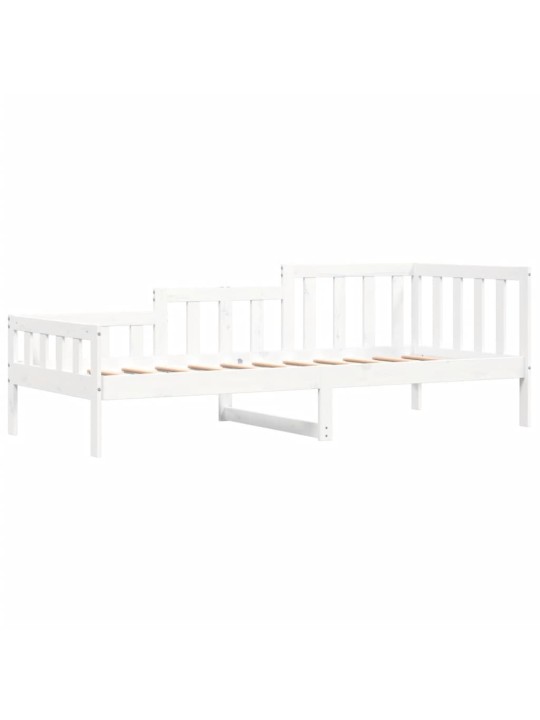 Válenda bez matrace bílá 90 x 200 cm masivní borovice
