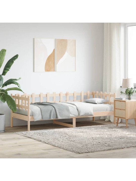 Válenda bez matrace 90 x 190 cm masivní borovice