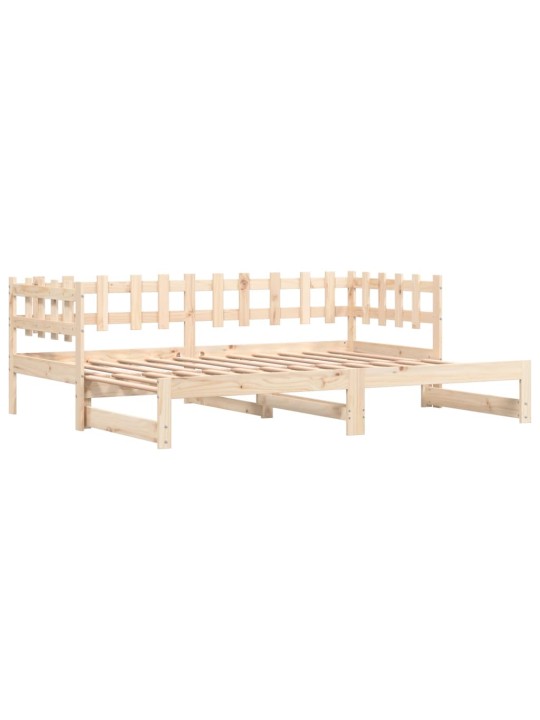 Výsuvná postel 2x (80 x 200) cm masivní borové dřevo