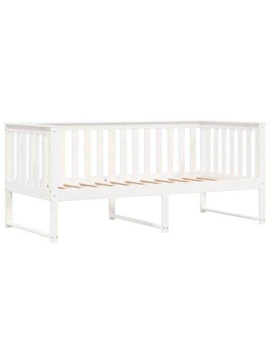 Válenda bez matrace bílá 90 x 200 cm masivní borovice