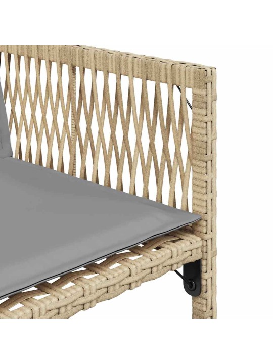 Zahradní křesla s poduškami 4 ks smíšená béžová polyratan