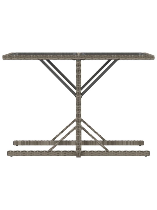 3dílný bistro set s poduškami šedý polyratan