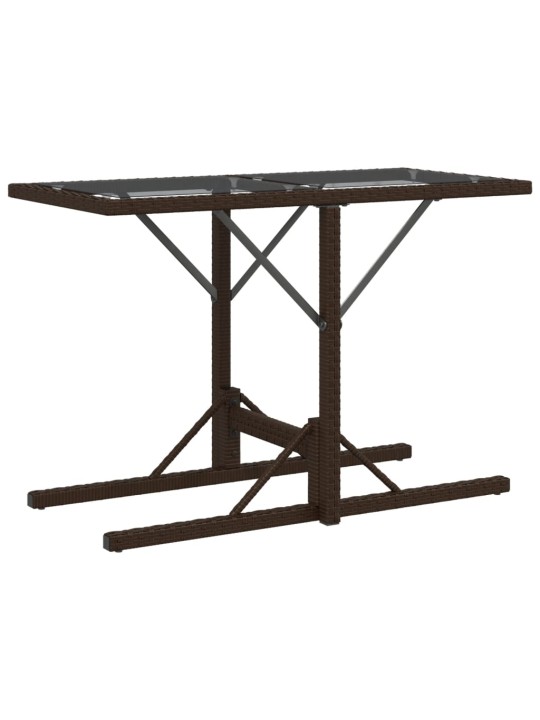 3dílný bistro set s poduškami hnědý polyratan