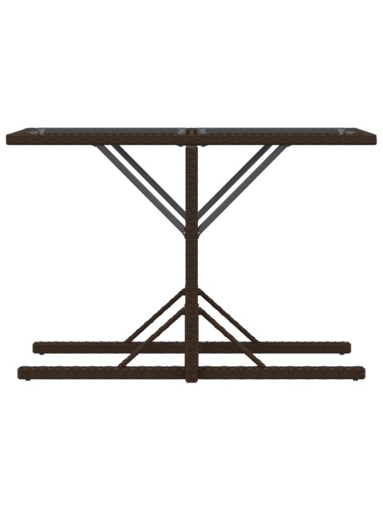 3dílný bistro set s poduškami hnědý polyratan