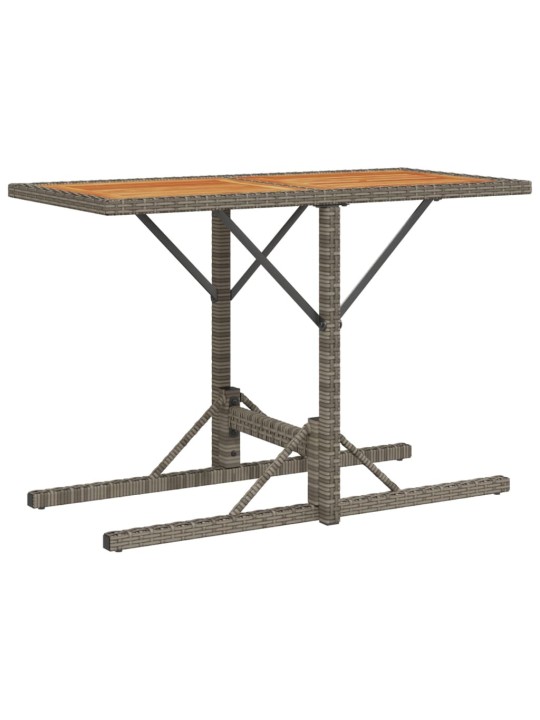 3dílný bistro set s poduškami šedý polyratan