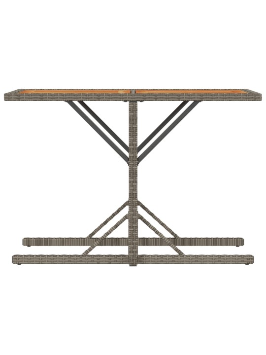 3dílný bistro set s poduškami šedý polyratan