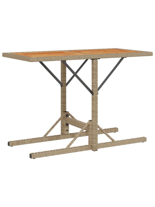 3dílný bistro set s poduškami béžový polyratan