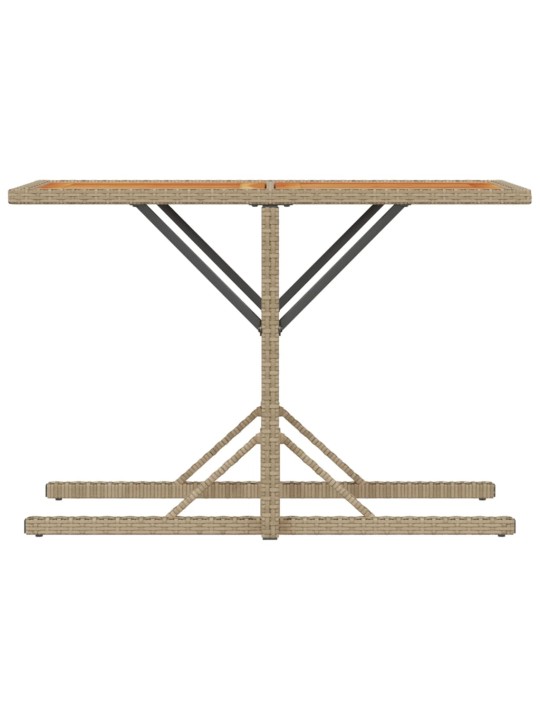 3dílný bistro set s poduškami béžový polyratan