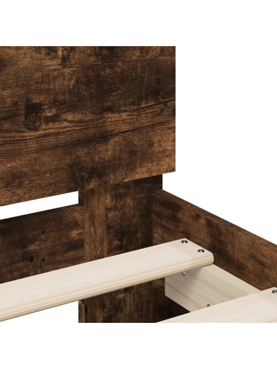 Rám postele s čelem kouřový dub 75 x 190 cm kompozitní dřevo