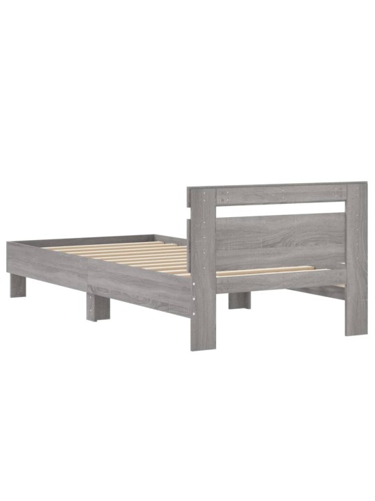 Rám postele s čelem šedý sonoma 75 x 190 cm kompozitní dřevo