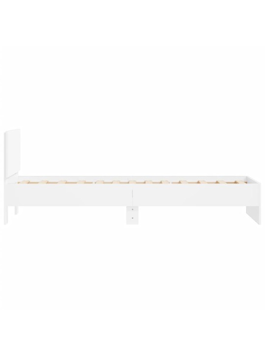 Rám postele s čelem bílý 75 x 190 cm kompozitní dřevo