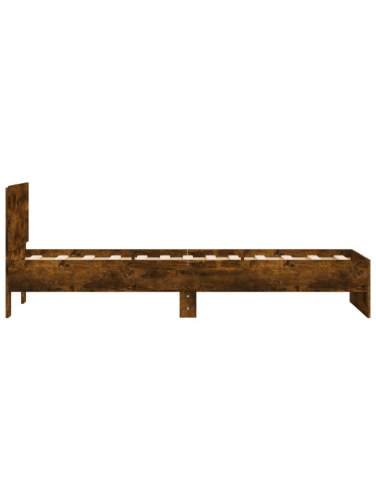 Rám postele s čelem kouřový dub 75 x 190 cm kompozitní dřevo