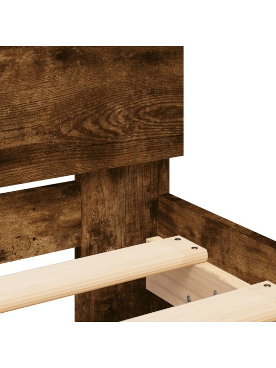 Rám postele s čelem kouřový dub 75 x 190 cm kompozitní dřevo