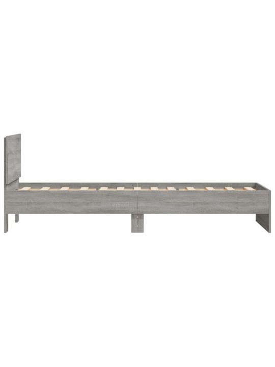 Rám postele s čelem šedý sonoma 75 x 190 cm kompozitní dřevo