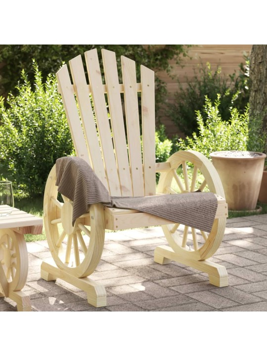 Zahradní židle Adirondack masivní jedlové dřevo růžové