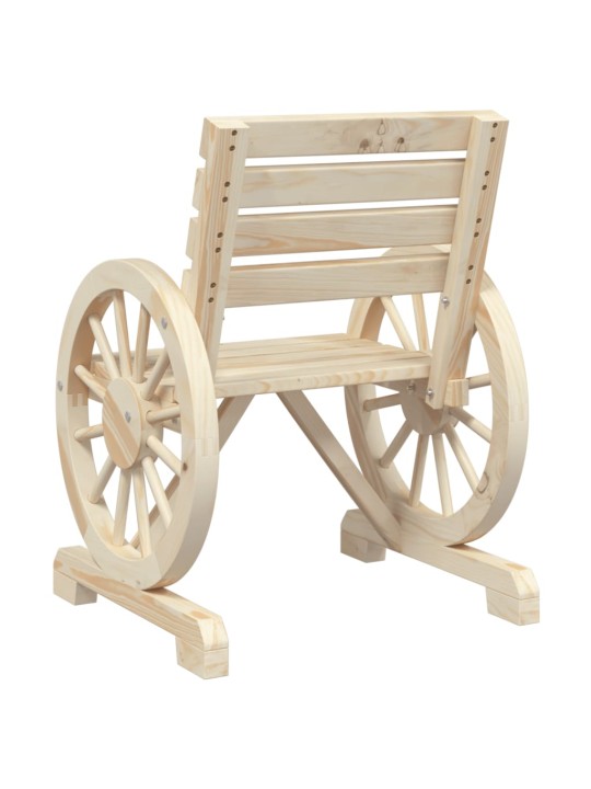 Zahradní židle 2 ks 58 x 58 x 78,5 cm masivní jedlové dřevo