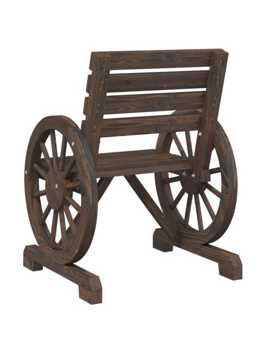 Zahradní židle 2 ks 58 x 58 x 78,5 cm masivní jedlové dřevo