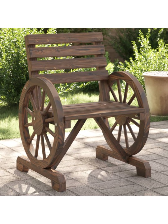 Zahradní židle 2 ks 58 x 58 x 78,5 cm masivní jedlové dřevo