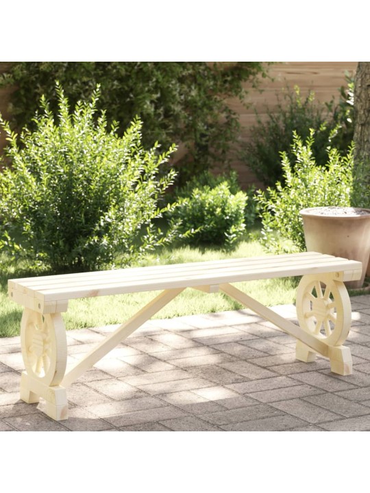 Zahradní lavice 115 cm masivní jedlové dřevo