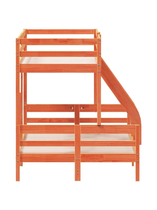 Patrová postel 80 x 200/120 x 200 cm voskově hnědá borové dřevo