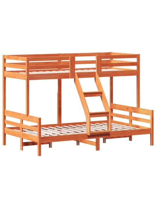 Patrová postel 90 x 200/120 x 200 cm voskově hnědá borové dřevo