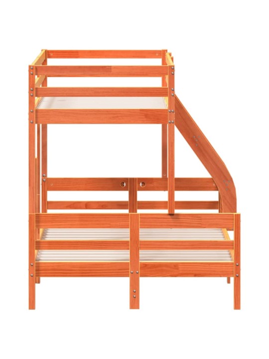 Patrová postel 80 x 200/120 x 200 cm voskově hnědá borové dřevo